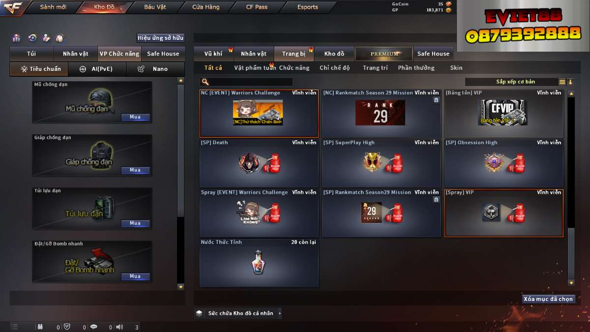 shop acc cf uy tin gia re